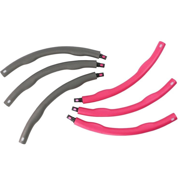 Gymnastikreifen 1,2Kg grau/pink | Fitness Reifen Bauchtrainer Gewichte